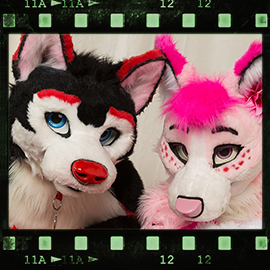 Eurofurence 2016 fursuit photoshoot. Preview picture of Strawberry, Rosie