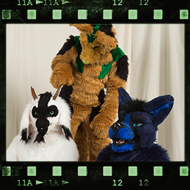 Eurofurence 2016 fursuit photoshoot. Preview picture of Gregory Klippenspringer, Jack Lehn, Polar Draknoir