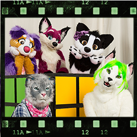 Eurofurence 2016 fursuit photoshoot. Preview picture of SarahLynx, Templa, Coco, …