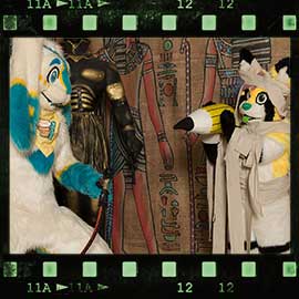 Eurofurence 2017 fursuit photoshoot. Preview picture of Atari, Knuffie