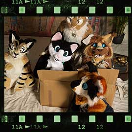 Eurofurence 2017 fursuit photoshoot. Preview picture of Nessa, Pudge, Sketchkat, …