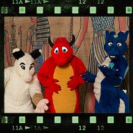 Eurofurence 2017 fursuit photoshoot. Preview picture of Azur, Owen O'Possum, Sparky D