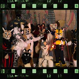 Eurofurence 2017 fursuit photoshoot. Preview picture of Boltee, Cianiati, Khaleesi, …