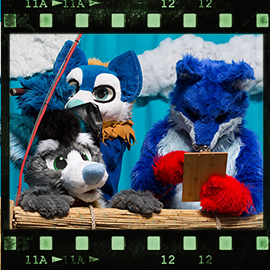 Eurofurence 2018 fursuit photoshoot. Preview picture of Arthy, Cyon, Estril