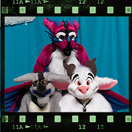 Eurofurence 2018 fursuit photoshoot. Preview picture of Asraelle, Laxy, Lycus, …