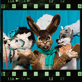 Eurofurence 2018 fursuit photoshoot. Preview picture of Hyro, Lisan, Toffi