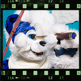 Eurofurence 2018 fursuit photoshoot. Preview picture of Blue Sparky