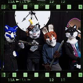Eurofurence 2019 fursuit photoshoot. Preview picture of Nex, Puschel, Redblood, …