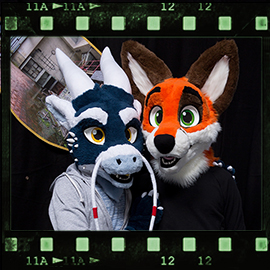 Eurofurence 2019 fursuit photoshoot. Preview picture of MrFoxees, Nekan