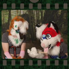 Eurofurence 2023 fursuit photoshoot. Preview picture of Foxy Woxy, Schnuppé